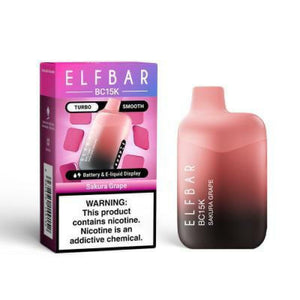 ELFBAR BC 15K - SAKURA GRAPE - VAPE DESCARTABLE 5% - Nuvem Argentina