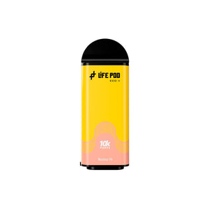 LIFE POD REFIL ECO II 10.000 PUFFS. PEACH MANGO 5% NICOTINA - Nuvem Argentina